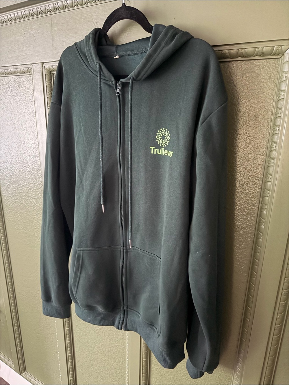 Trulieve Dark Green Zip-Up Hoodie with Logo